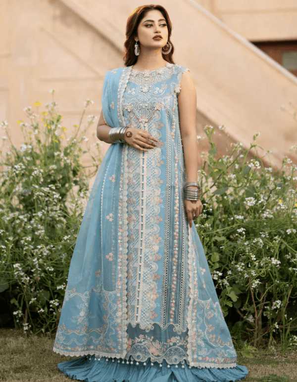 BIN ILYAS–406-B | 3 PC LUXURY LAWN - Image 2