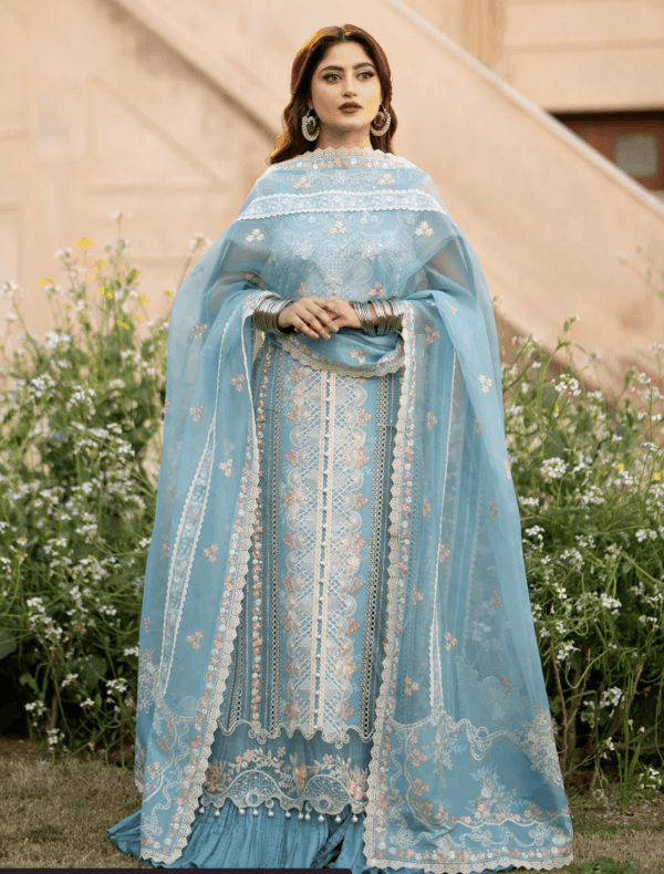 BIN ILYAS–406-B | 3 PC LUXURY LAWN - Image 3