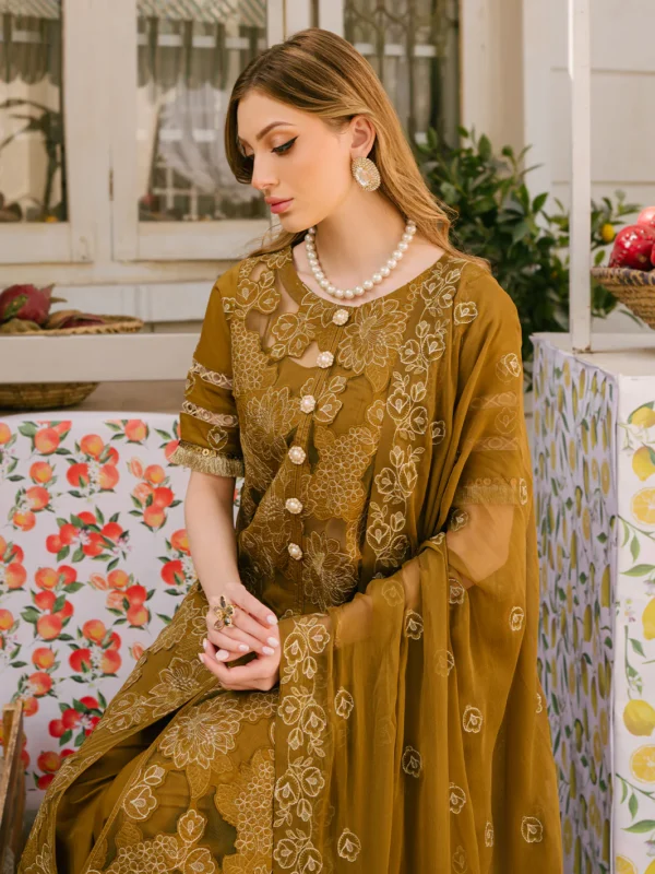 MAHRUKH by MASAKALI--3 PC LUXURY LAWN - Image 2