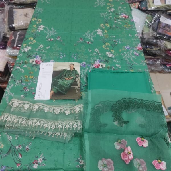 SOBIA NAZIR--2pc- Lawn with embroided patches - Image 2