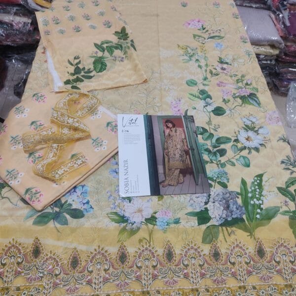 SOBIA NAZIR–2pc- Lawn with embroidered patches - Image 2