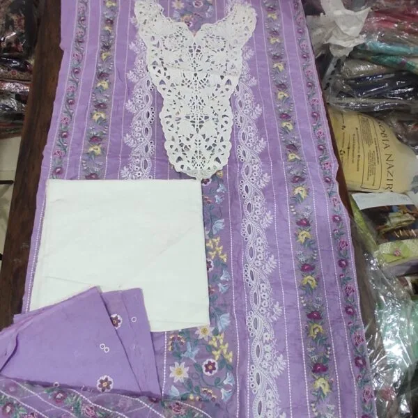 MUSHQ–2pc-lawn embroidered with silk dupatta - Image 2