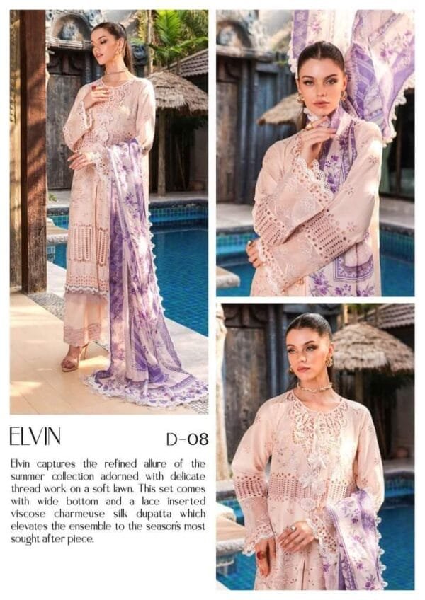 TABEER--- Embroidered Lawn 2024 - Image 3