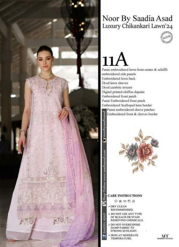 NOOR BY SADIA ASAD--LUXURY CHIKANKARI 2024 - Image 4
