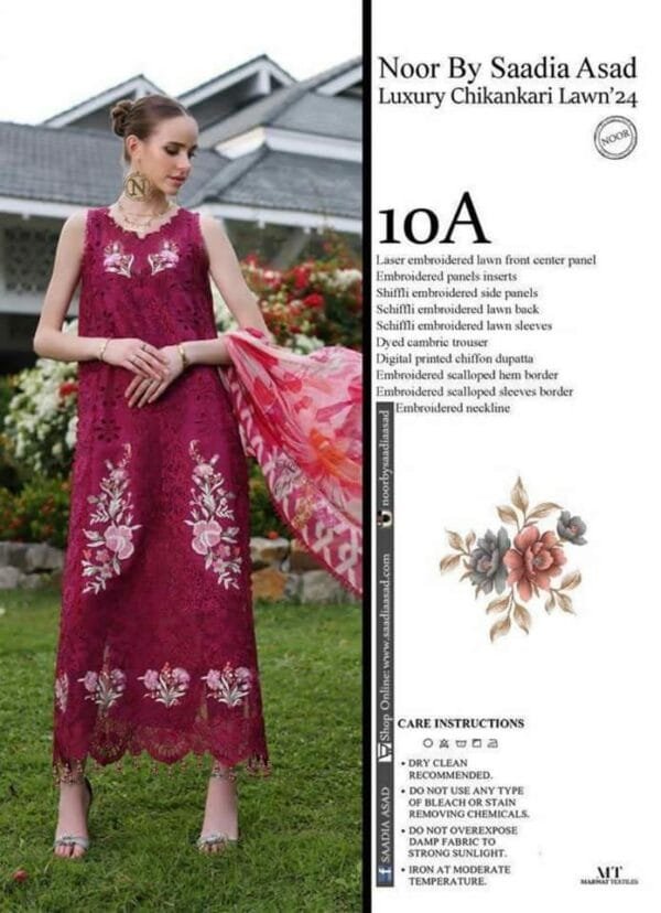 NOOR BY SADIA ASAD–LUXURY CHIKANKARI 2024 - Image 3