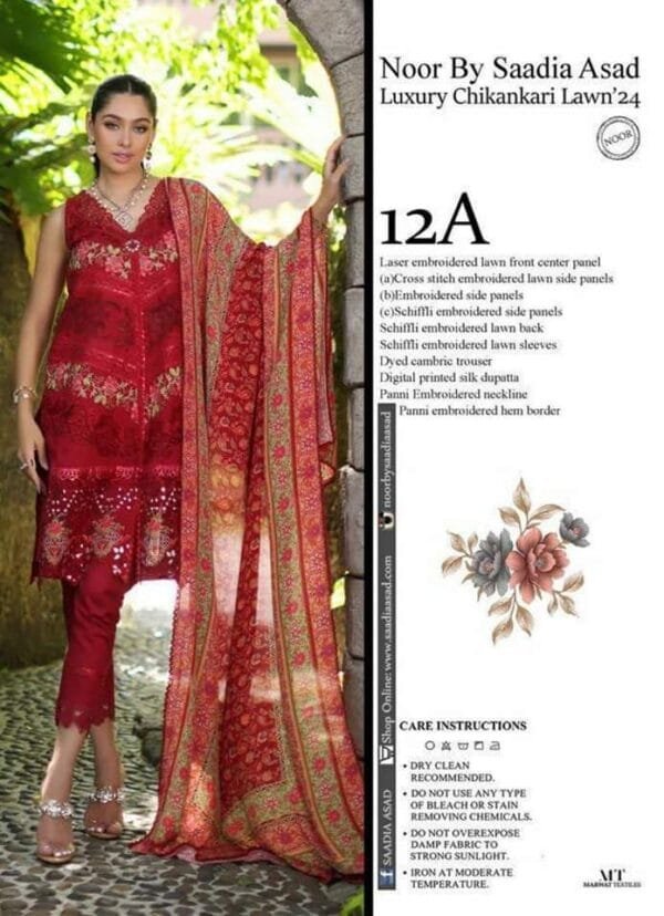 NOOR BY SADIA ASAD–LUXURY CHIKANKARI 2024 - Image 4