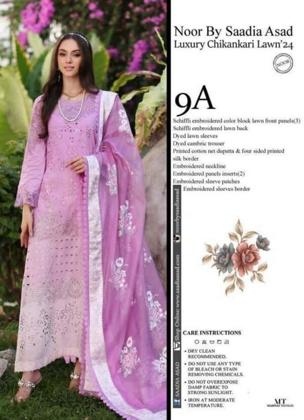 NOOR BY SADIA ASAD–LUXURY CHIKANKARI 2024 - Image 2