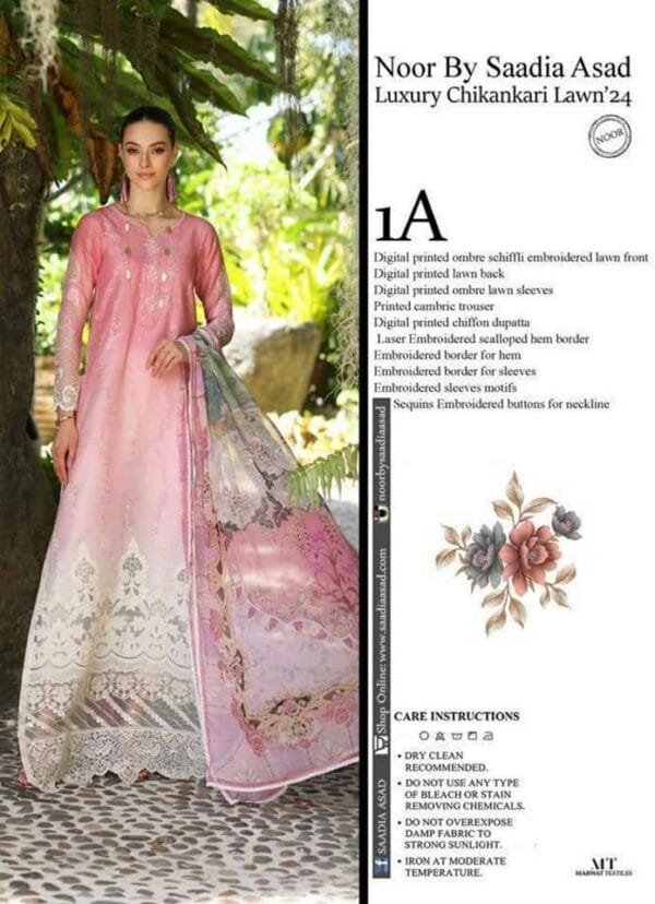 NOOR BY SADIA ASAD–LUXURY CHIKANKARI 2024 - Image 4
