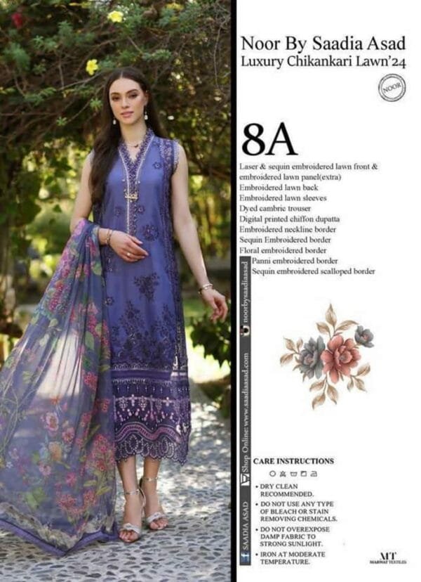 NOOR BY SADIA ASAD–LUXURY CHIKANKARI 2024 - Image 4