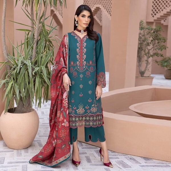 RANG RASIYA--CARNATION-WINTER SHAWL KARANDI-2023 - Image 3