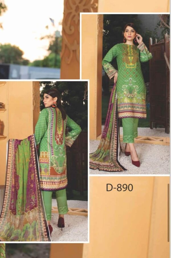 DHANAK-- LUXURY WINTER-3pc--D-890 - Image 2